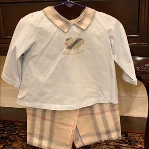 Burberry two piece boys outfit 12 months